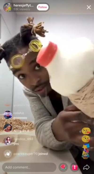 Killing your phone with milk for clout