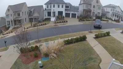 Backing out the driveway
