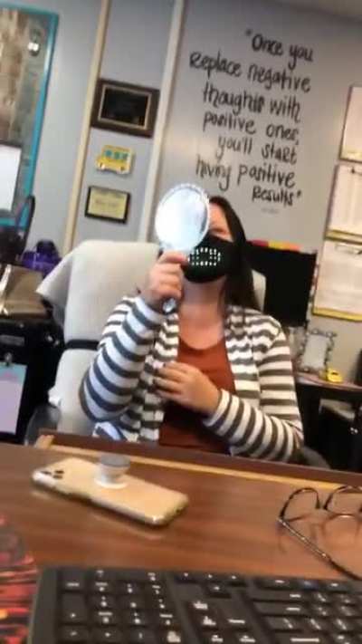 I have never seen a person this excited to wear a mask