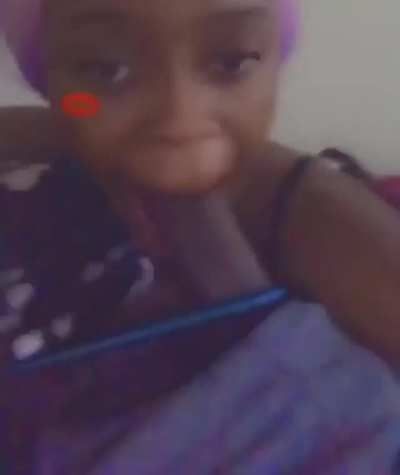 Pretty Ebony blowjob