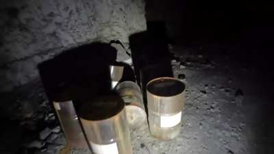 Exploring an abandoned mine with explosives inside.