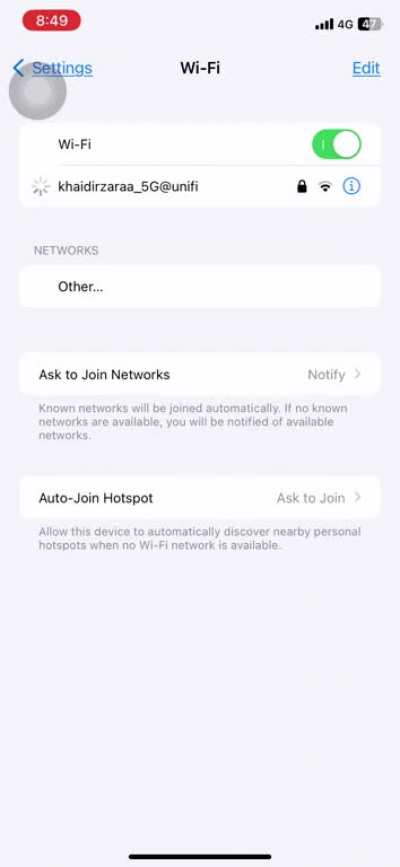 Why my iphone suddenly cant connect to 5ghz wifi ? but can connect to 2.4 ghz. My modem doesnt have problem because ive already try my friend hotspot. also ive already factory reset my iphone but it shows the same problem. Anyone has idea to fix ?