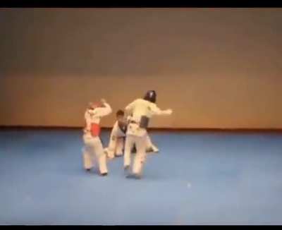 At martial arts...