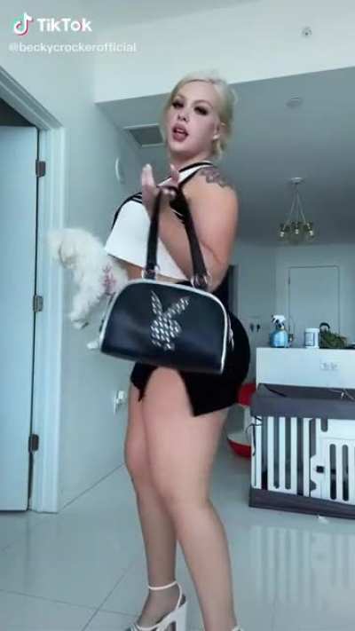 Thick Becky , ass tryna peek out that skirt