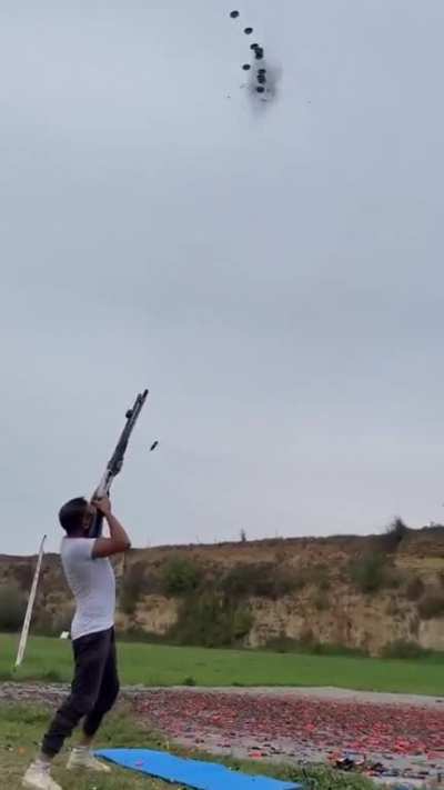 He's aimboting in real life