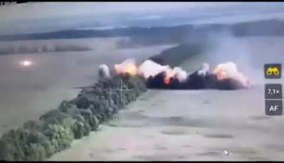 Ukrainian forces using mine clearing line charge with a UR-77 Meteorit on the Zaporizhzhia front during the recent fighting