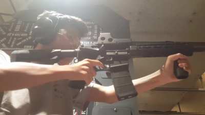 First time at a firing range (I live in South Korea) and the video doesn't show the part where I cry in happiness.