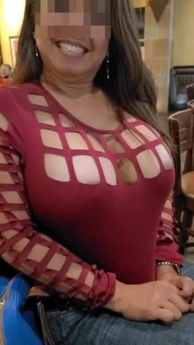Dared to have an "accidental" wardrobe malfunction at the bar...Oops [f]