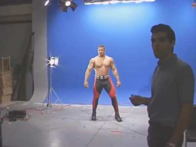 Behind the scenes of "Mortal Kombat 3" (1995), as live-action actors film the fighting moves of their characters