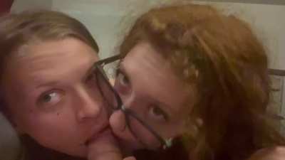 Teen silly blowjob