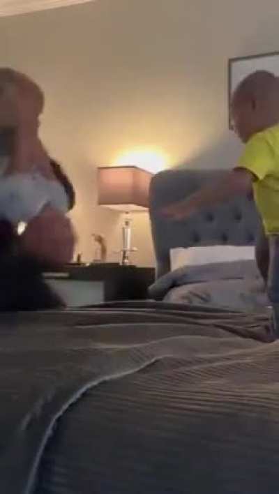 Father playing with his kids