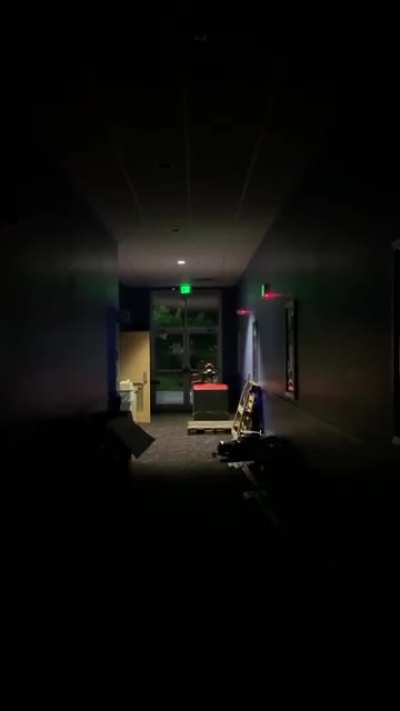 closing up the movie theater last night. pretty spooky after the breakers are cut