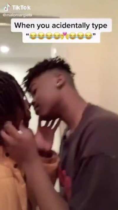 "acidentally" kissing ur homie
