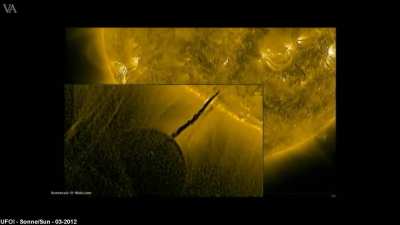 Some weird ball and string near the sun