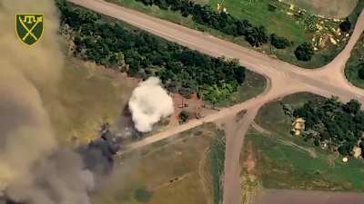 Russian ammo and supply trucks struck in Tavria direction where Russia supposedly lost almost 3 companies worth of soldiers as casualties