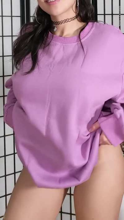 I got a little surprise hidden under this hoodie!