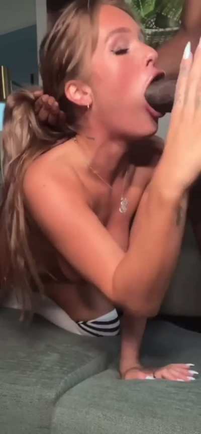 BBC Interracial Monster Cock Blowjob Deepthroat