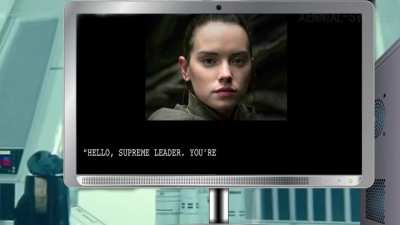 Secret scrapped footage found: Rey discovers Kylo&rsquo;s screensaver