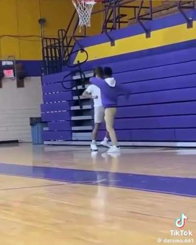 This is certainly a fighting stance 