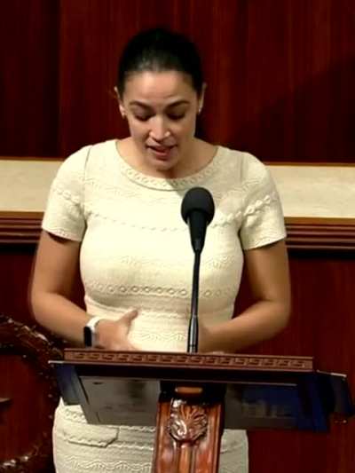 [reddit] AOC with nipples showing through