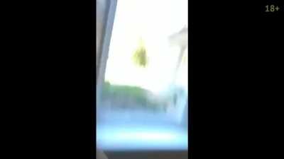 CCTV footage of Kerch Polythenic Shooting synced with cellphone video