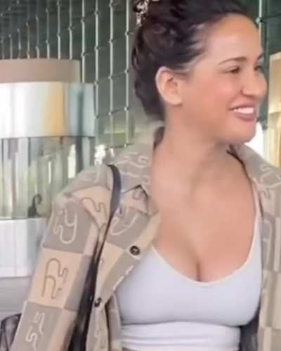One half of the Slutty Sharma Sisters Aisha Sharma and her Fat Puppies!