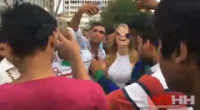 Foreign white tourist gets harassed by locals in India