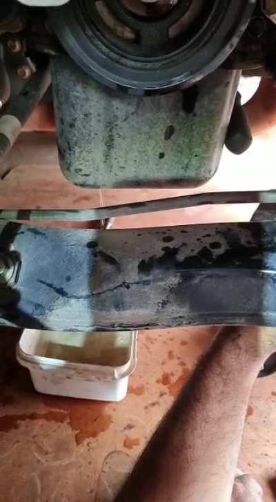 This oil looks suspiciously clean.