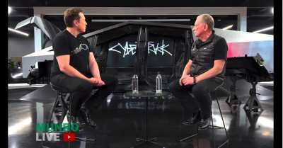 Elon in his latest Cybertruck interview with Sandy Munro: "What Bladerunner would have driven..."