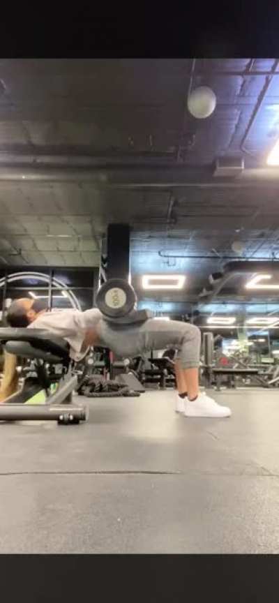 Rae working out