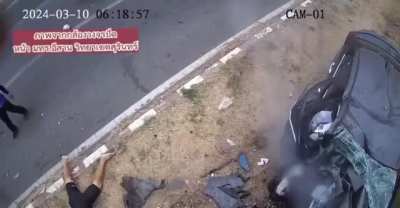 2 cyclists were killed by a drunk driver in Surin, Thailand.