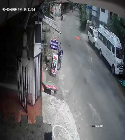 Out of control road roller