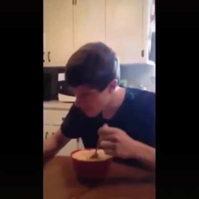 He enjoyed his breakfast I think ;)