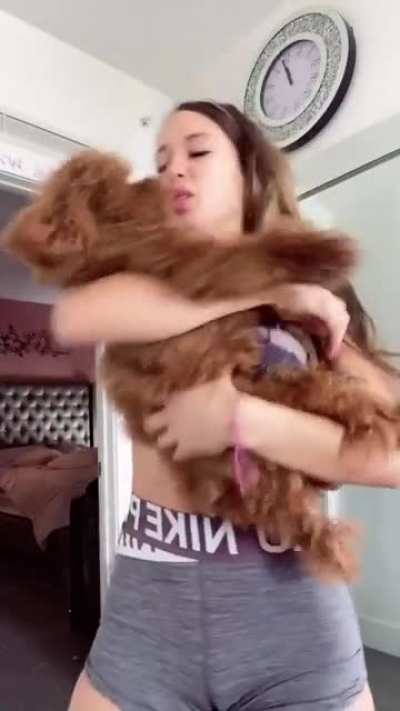 A dog and a cat