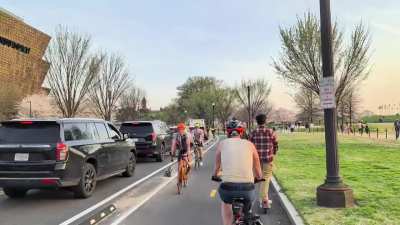 Guess which lane is more efficient and has higher capacity. Now guess which lane the federal gov't plans to remove
