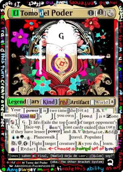 [POV 98472] El Tomo del Poder (aka. The Other Bracket System, or How I Learned to Love A.P.III. et. Al. Mixed Media: Pixel Art on Quantum Cardboard. 1,000,000 upvotes =&amp;gt; I explain the card | 0 upvotes =&amp;gt; A Curse Befalls You.)
