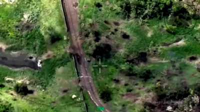 RU pov: Footage of an ukrainian attack getting repulsed by mortar fire, artillery fire and drone dropped grenades. Aftermath shows a group of KIA ukrainian soldiers. 