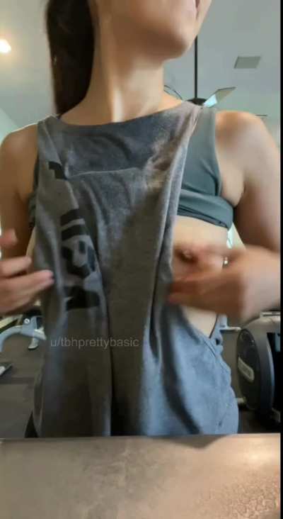 Something about the gym makes me want to constantly flash my tits