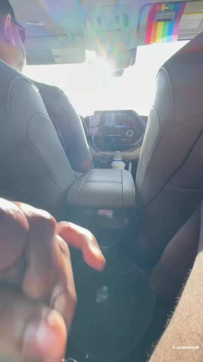 jerking off behind my Uber driver&hellip; he liked the show ;)