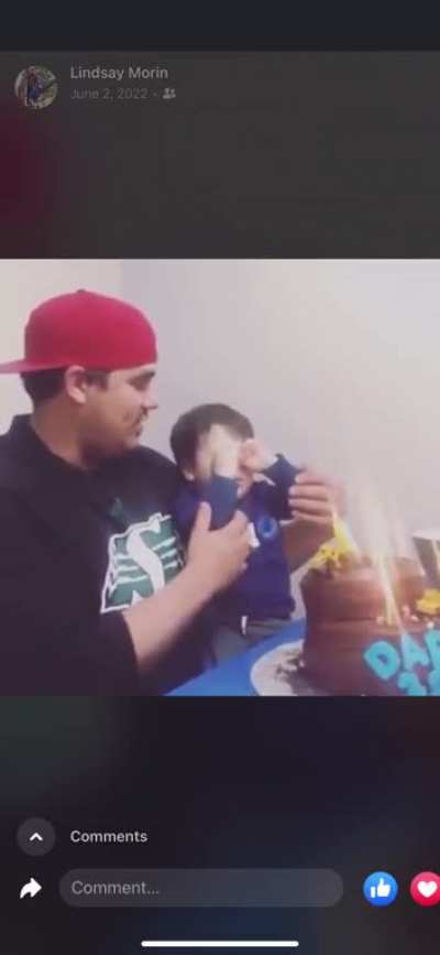 My nephew on his birthday a few years ago.