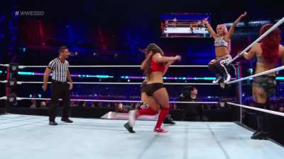 Nikki Bella groaning in pain