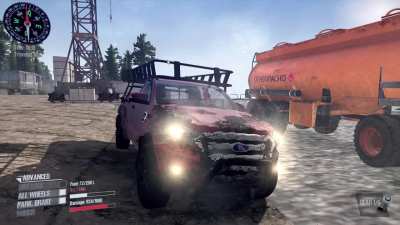 Damaged truck