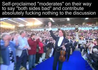 "We did it boys, we solved politics"