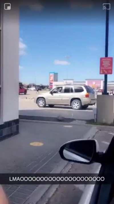 Someone order their shake to go? What a toss!