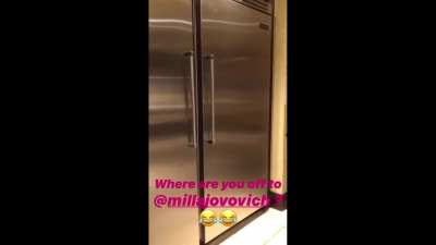 Milla Jovovich Pregnant and Playful (3rd)