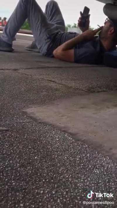 Caught him slipping