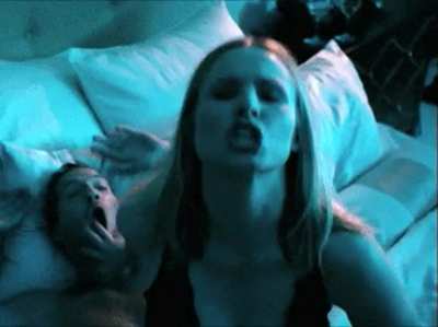 Kristen Bell riding