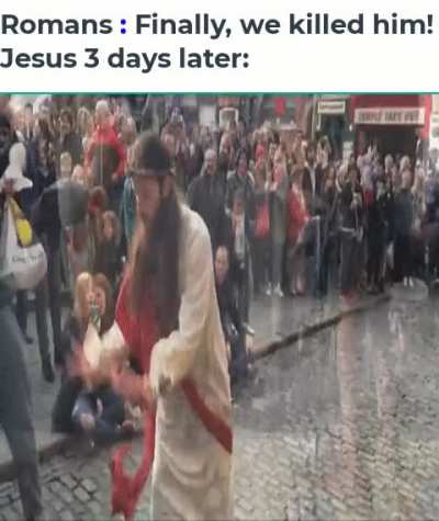 Jesus Rose from the dead and chose violence (The Version with music + higher frame rate is in the comments)