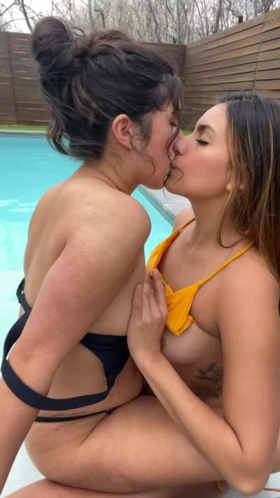 We couldn&rsquo;t help but make out in the pool