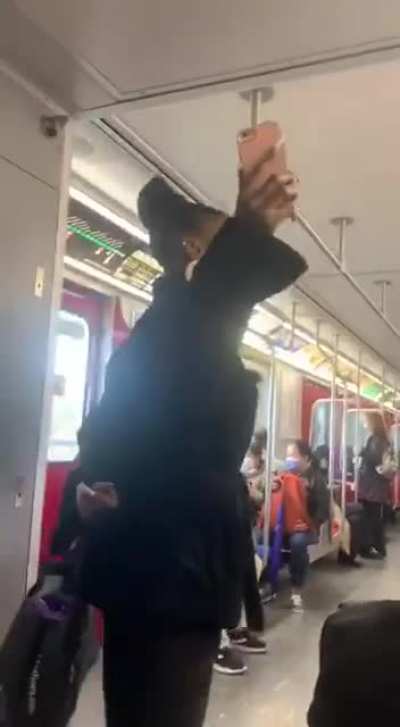 Racist &amp;amp; homophobic woman harasses man on Toronto subway